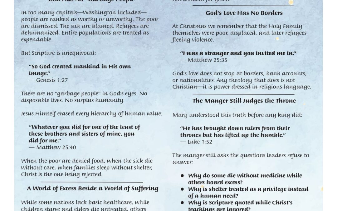 2025 Christmas Message 12/21/25