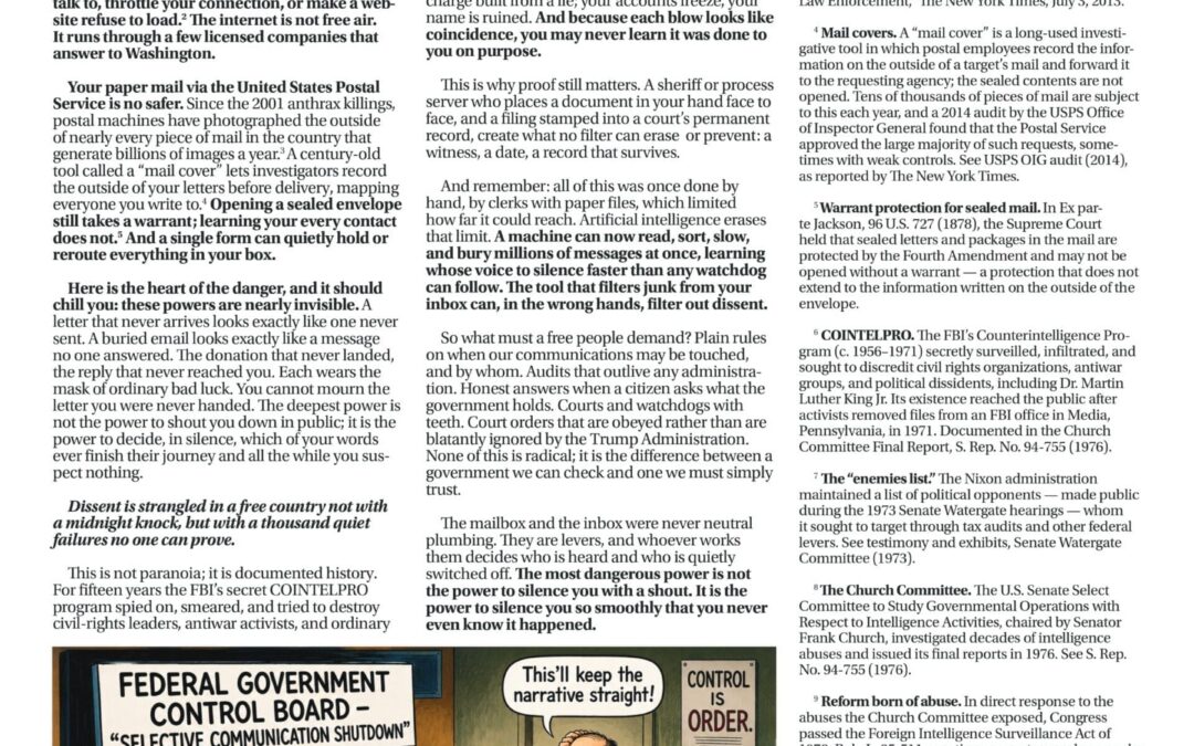 Who Gets to Decide If You’re Heard? Actually, the Federal Government.